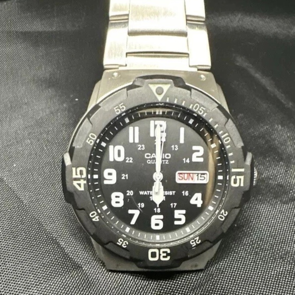 Casio Black and Silver Quartz Watch